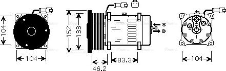 Ava Quality Cooling CPAK004 - Компресор, кондиціонер avtolavka.club