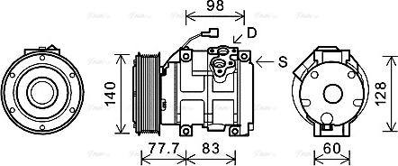 Ava Quality Cooling CPAK007 - Компресор, кондиціонер avtolavka.club