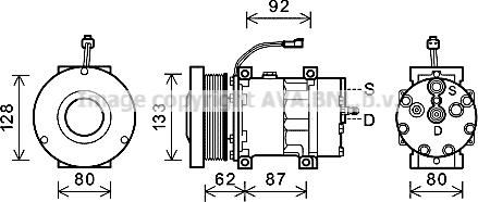 Ava Quality Cooling CPK016 - Компресор, кондиціонер avtolavka.club