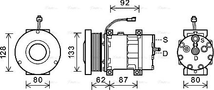 Ava Quality Cooling CPAK016 - Компресор, кондиціонер avtolavka.club