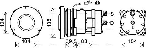 Ava Quality Cooling CPAK017 - Компресор, кондиціонер avtolavka.club