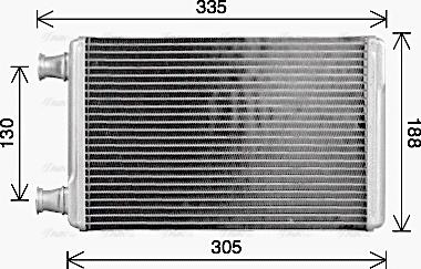Ava Quality Cooling CR6145 - Теплообмінник, опалення салону avtolavka.club