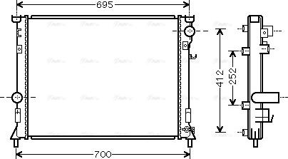 Ava Quality Cooling CR 2097 - Радіатор, охолодження двигуна avtolavka.club