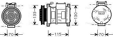 Ava Quality Cooling CRAK064 - Компресор, кондиціонер avtolavka.club