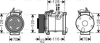 Ava Quality Cooling CRAK109 - Компресор, кондиціонер avtolavka.club