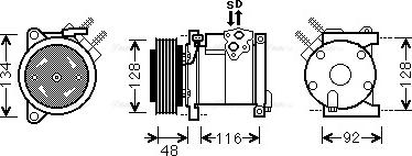 Ava Quality Cooling CRAK102 - Компресор, кондиціонер avtolavka.club