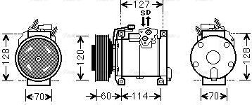 Ava Quality Cooling CRAK112 - Компресор, кондиціонер avtolavka.club