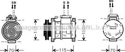 Ava Quality Cooling CR K064 - Компресор, кондиціонер avtolavka.club