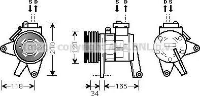 Ava Quality Cooling CR K065 - Компресор, кондиціонер avtolavka.club