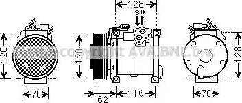 Ava Quality Cooling CR K109 - Компресор, кондиціонер avtolavka.club