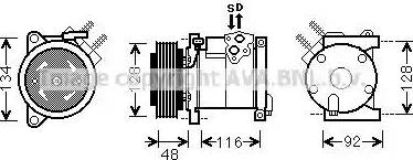 Ava Quality Cooling CR K102 - Компресор, кондиціонер avtolavka.club