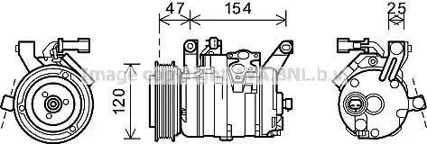 Ava Quality Cooling CRK120 - Компресор, кондиціонер avtolavka.club