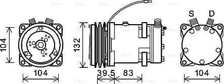 Ava Quality Cooling CSAK007 - Компресор, кондиціонер avtolavka.club