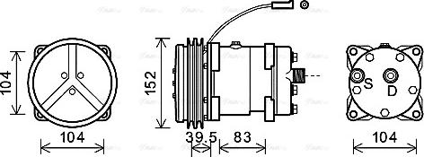 Ava Quality Cooling CSAK020 - Компресор, кондиціонер avtolavka.club