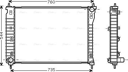 Ava Quality Cooling CT 2034 - Радіатор, охолодження двигуна avtolavka.club