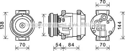 Ava Quality Cooling CTK055 - Компресор, кондиціонер avtolavka.club