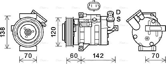 Ava Quality Cooling CTK052 - Компресор, кондиціонер avtolavka.club