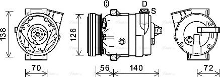 Ava Quality Cooling CTK066 - Компресор, кондиціонер avtolavka.club