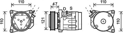 Ava Quality Cooling CTK036 - Компресор, кондиціонер avtolavka.club