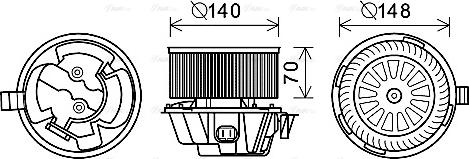 Ava Quality Cooling DA8012 - Вентилятор салону avtolavka.club