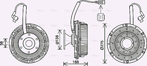 Ava Quality Cooling DFC074 - Зчеплення, вентилятор радіатора avtolavka.club