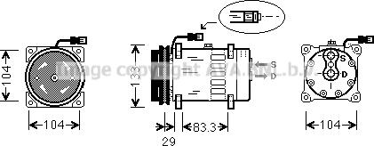 Ava Quality Cooling DFK025 - Компресор, кондиціонер avtolavka.club