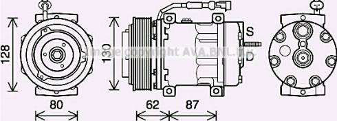 Ava Quality Cooling DFK073 - Компресор, кондиціонер avtolavka.club