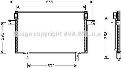 Ava Quality Cooling DN 5195 - Конденсатор, кондиціонер avtolavka.club