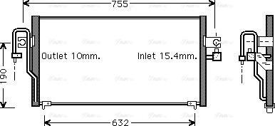 Ava Quality Cooling DN 5183 - Конденсатор, кондиціонер avtolavka.club