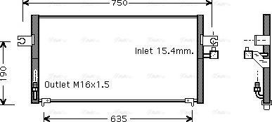 Ava Quality Cooling DN 5243 - Конденсатор, кондиціонер avtolavka.club