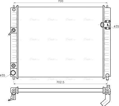 Ava Quality Cooling DN2482 - Радіатор, охолодження двигуна avtolavka.club