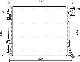 Ava Quality Cooling DN2424 - Радіатор, охолодження двигуна avtolavka.club