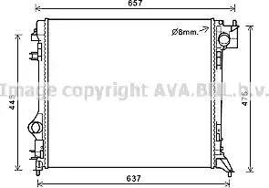 Ava Quality Cooling DN2421 - Радіатор, охолодження двигуна avtolavka.club