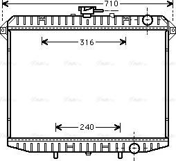 Ava Quality Cooling DN 2143 - Радіатор, охолодження двигуна avtolavka.club