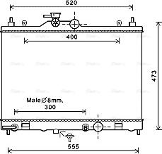 Ava Quality Cooling DN2375 - Радіатор, охолодження двигуна avtolavka.club