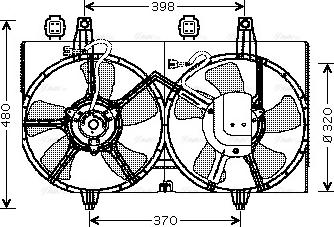 Ava Quality Cooling DN 7511 - Вентилятор, охолодження двигуна avtolavka.club