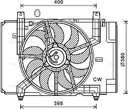 Ava Quality Cooling DN7534 - Вентилятор, охолодження двигуна avtolavka.club