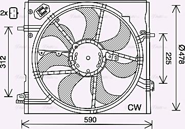Ava Quality Cooling DN7536 - Вентилятор, охолодження двигуна avtolavka.club