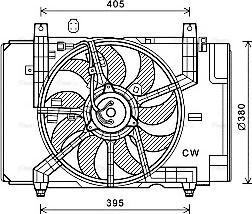 Ava Quality Cooling DN7532 - Вентилятор, охолодження двигуна avtolavka.club