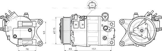 Ava Quality Cooling DNAK488 - Компресор, кондиціонер avtolavka.club