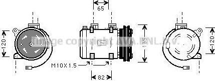 Ava Quality Cooling DNAK192 - Компресор, кондиціонер avtolavka.club