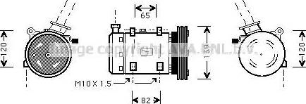 Ava Quality Cooling DN K190 - Компресор, кондиціонер avtolavka.club