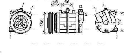 Ava Quality Cooling DNK341 - Компресор, кондиціонер avtolavka.club