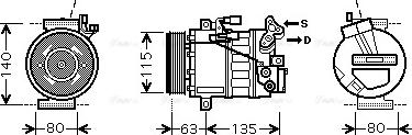 Ava Quality Cooling DNK336 - Компресор, кондиціонер avtolavka.club