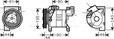 Ava Quality Cooling DN K322 - Компресор, кондиціонер avtolavka.club