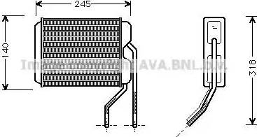 Ava Quality Cooling DW 6026 - Теплообмінник, опалення салону avtolavka.club