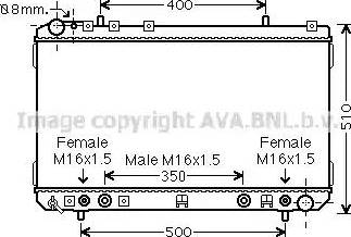 Ava Quality Cooling DW2106 - Радіатор, охолодження двигуна avtolavka.club