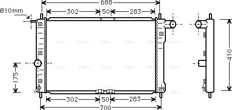 Ava Quality Cooling DWA2014 - Радіатор, охолодження двигуна avtolavka.club