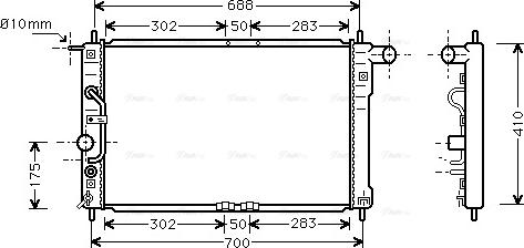 Ava Quality Cooling DWA2015 - Радіатор, охолодження двигуна avtolavka.club