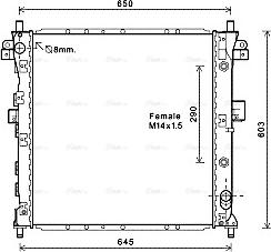 Ava Quality Cooling DWA2105 - Радіатор, охолодження двигуна avtolavka.club